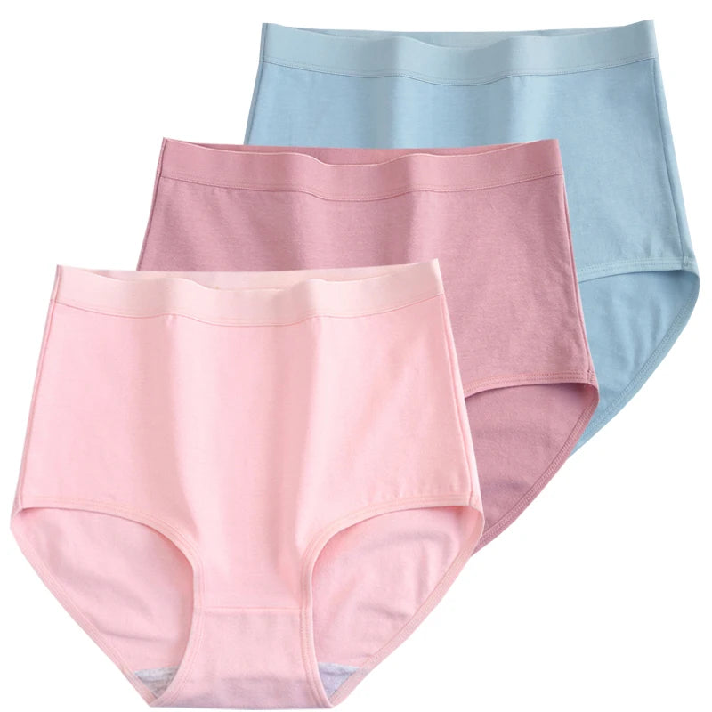 Plus Size High Waist Cotton Briefs for Women | Breathable Comfort