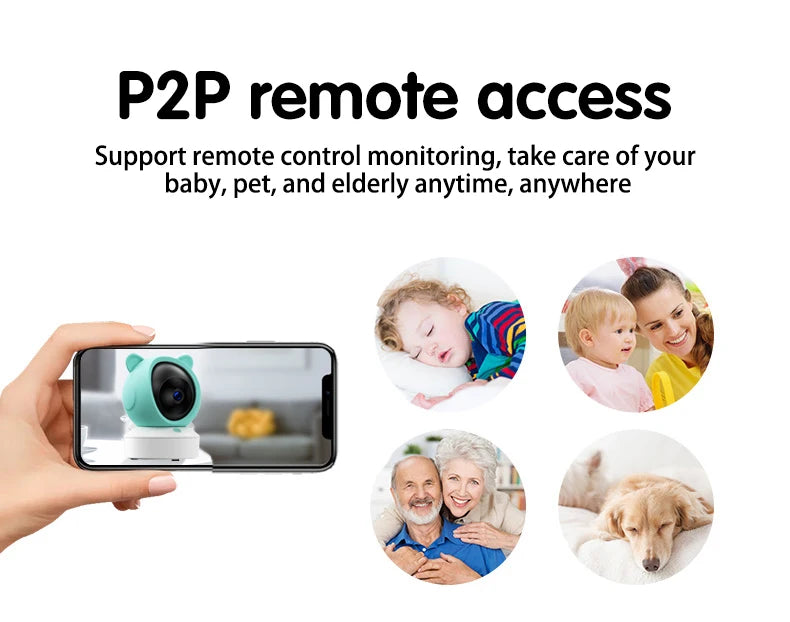 Smart Baby Monitor with 2K Camera & Night Vision for All Parents