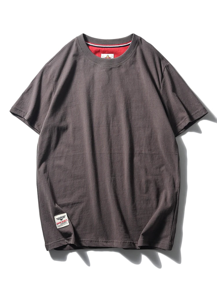 Men's Retro Solid Color Short Sleeve T-shirt | Summer Fashion Top