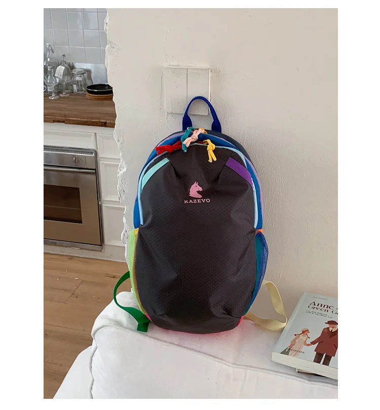 Dopamine backpack, contrasting colors, travel backpack, hiking, mountaineering, outdoor leisure, lightweight travel, study bag