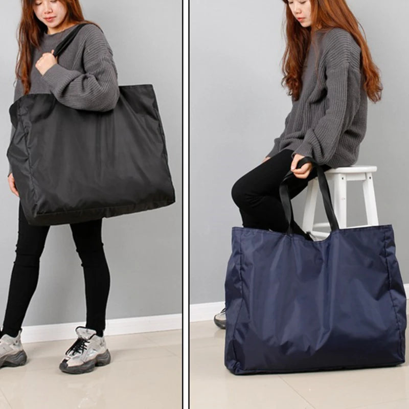 Large Capacity Reusable Zipper Grocery Totes | Washable Heavy Duty Bags