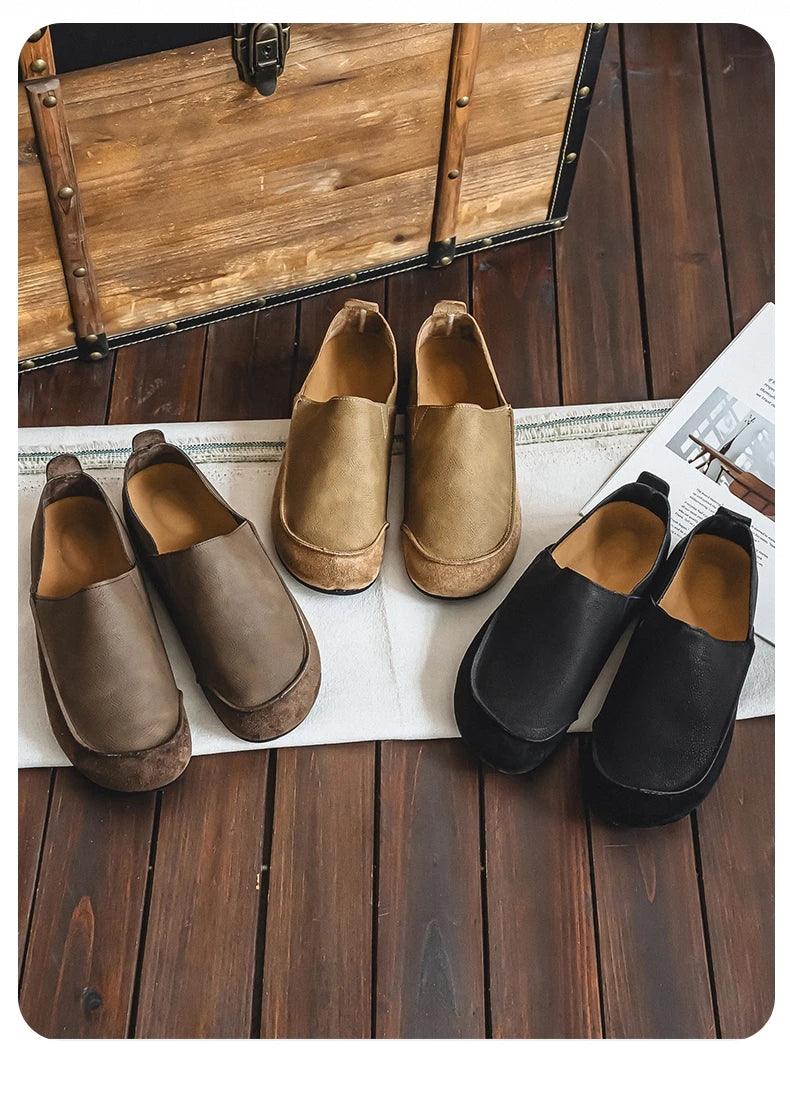 Men's Casual Walking Loafers | Soft Leather Comfort Shoes