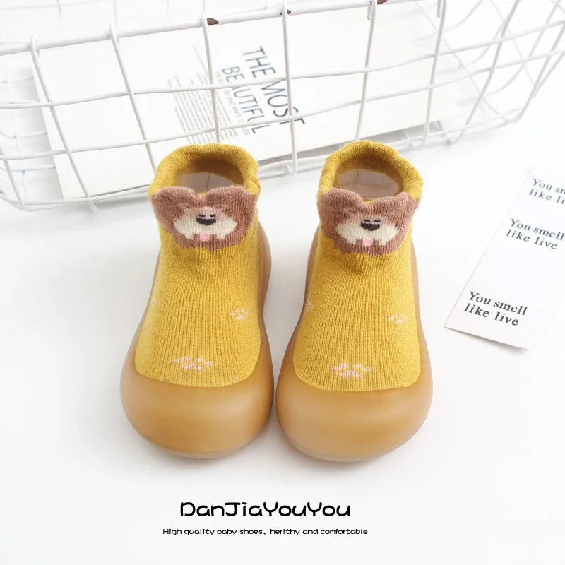 Cute Cartoon Baby Socks Shoes | Soft Rubber Sole for First Walkers