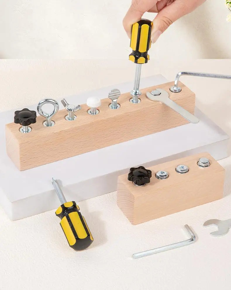 Kids Wooden Screw Nut Disassembly Toy | Montessori Learning