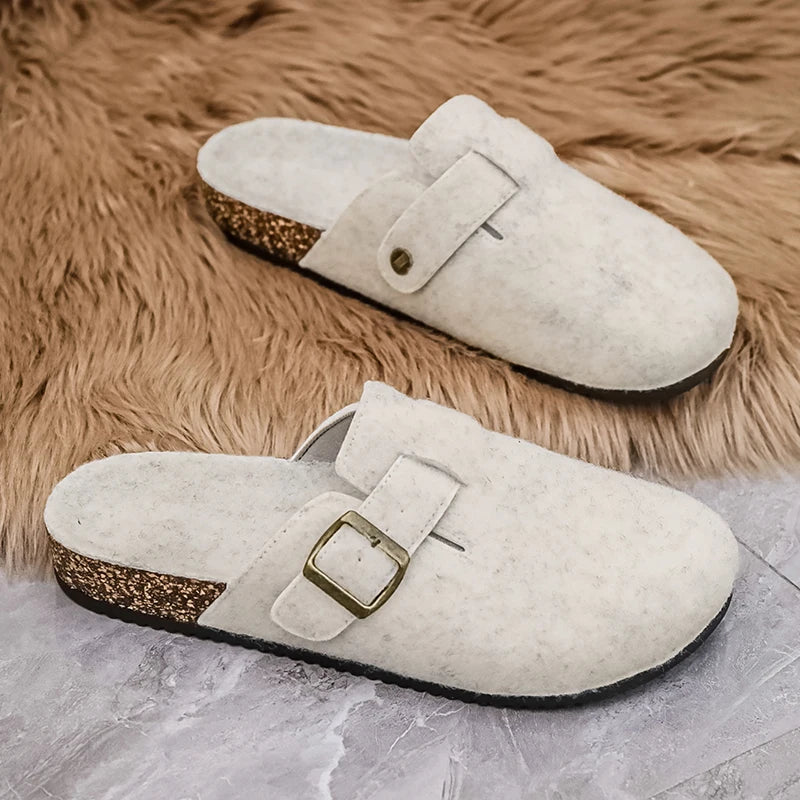 Plush Winter Clogs | Stylish Slip-On Cork Slippers for All