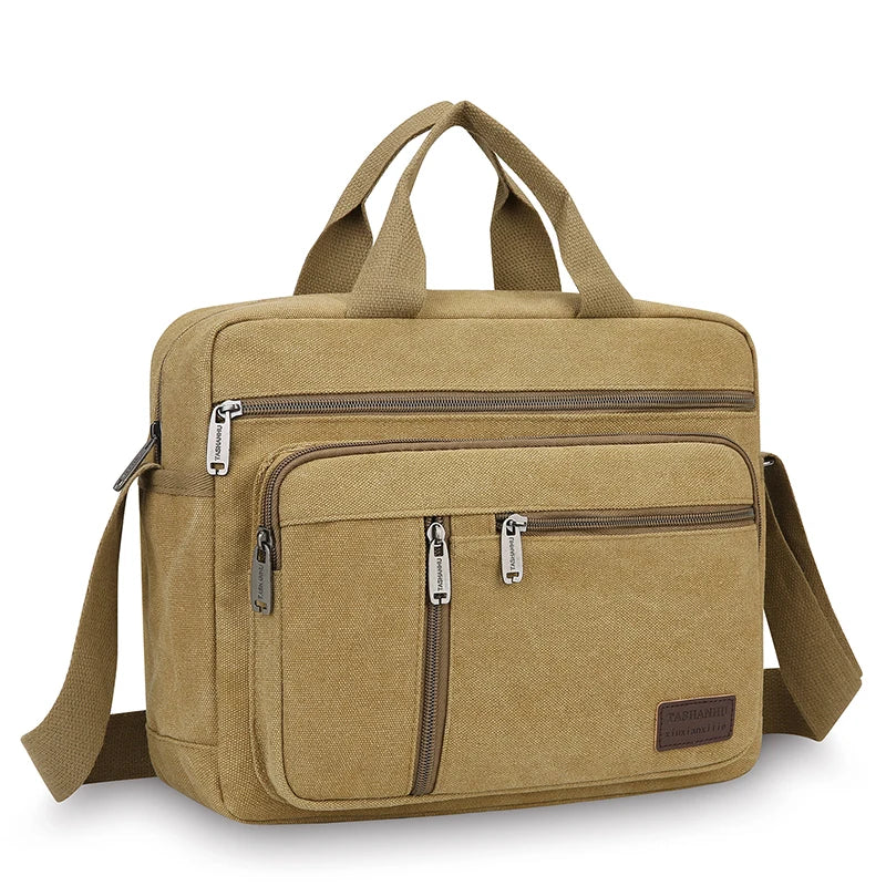 Men's Casual Canvas Shoulder Bag | Lightweight Crossbody Tote