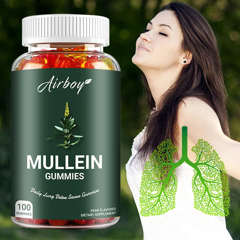 Natural Mullein Gummies for Lung Health & Immune Support