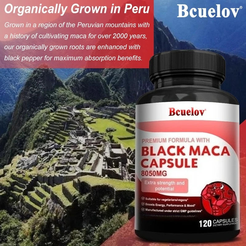 Powerful Maca Supplement for Energy & Endurance | Vegan Capsules