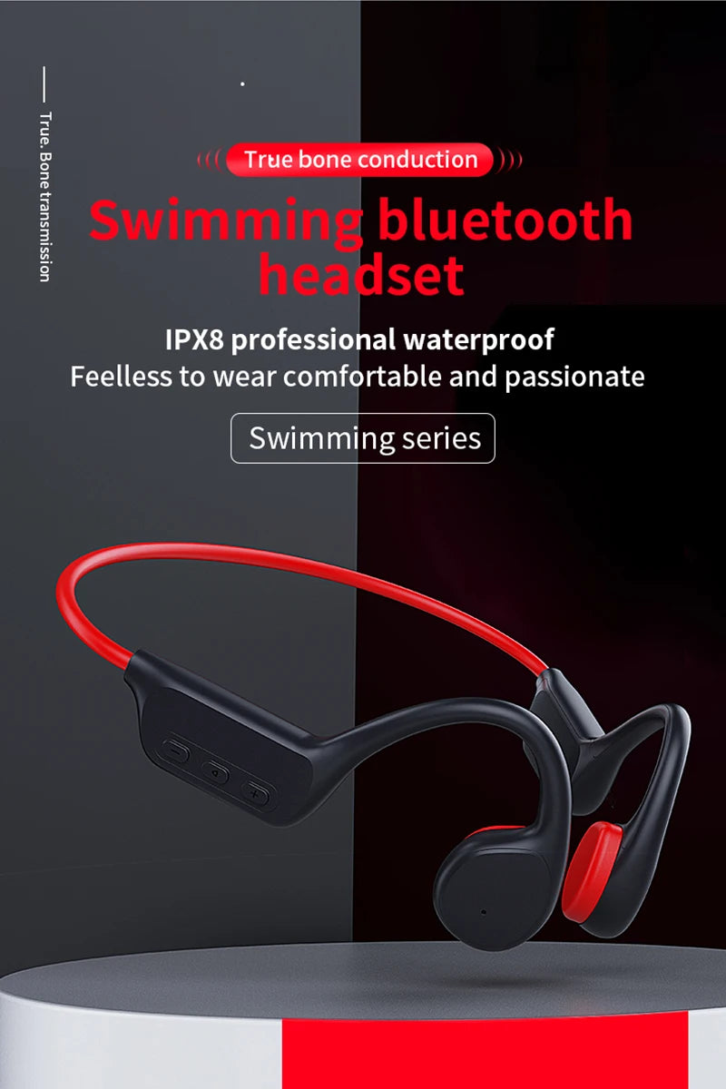 IPX8 Waterproof Bone Conduction Headphones | Perfect for Swimming