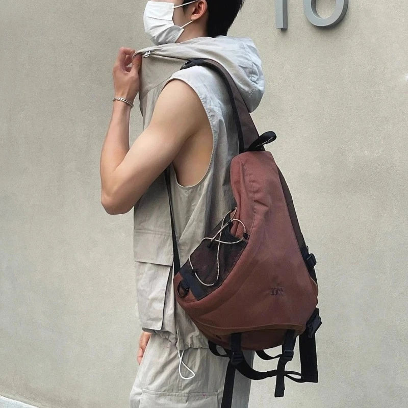 Trendy Portable Nylon Crossbody Bag for Travel & Sports