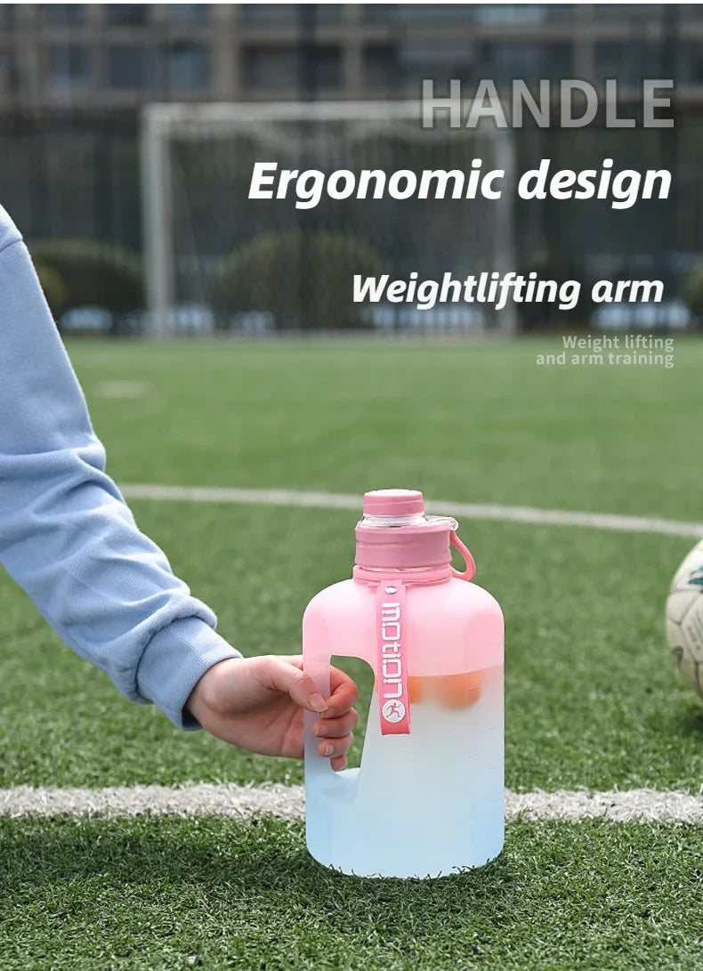 2 Liter Sports Water Bottle with Straw | Large Capacity Fitness Kettle