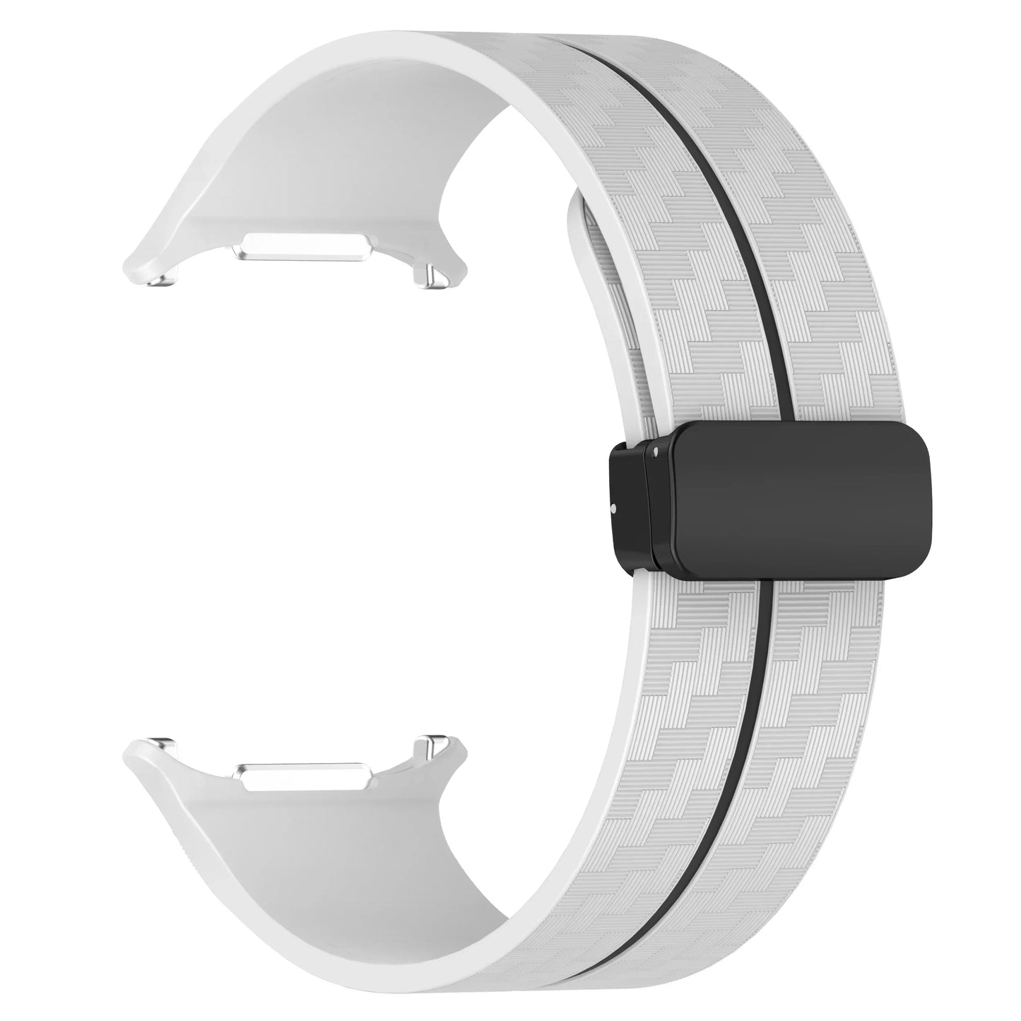 Silicone Sport Strap for 47mm Smartwatch | Magnetic Folding Clasp