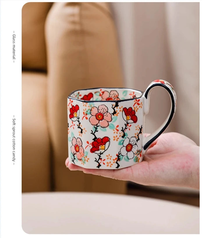 Retro Flower Mug | Stylish Ceramic Coffee & Tea Cup for All Occasions