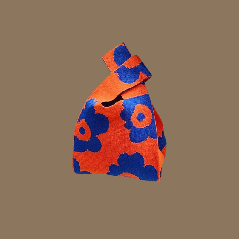 Chic Handmade Knit Mini Knot Wrist Bag for Women | Casual Tote