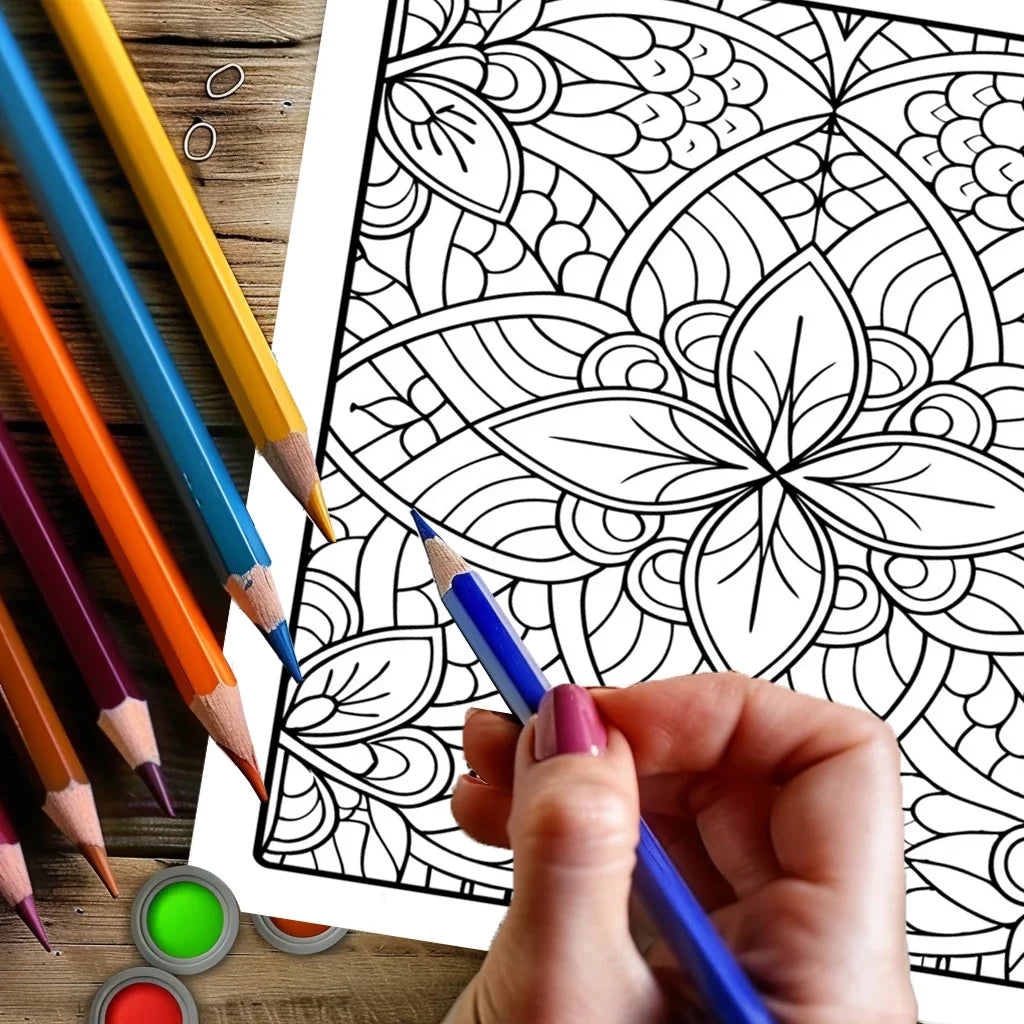 Abstract Patterns Coloring Book for Adults | Stress Relief & Relaxation