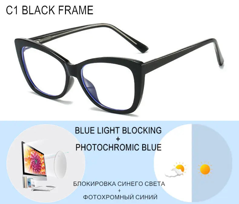 Gafas de Miopía Personalizadas con Bloqueo de Luz Azul y Lentes Fotocromáticas
