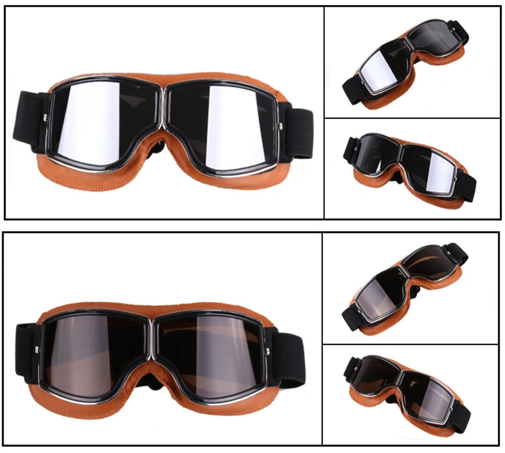 Retro Windproof Motorcycle Glasses | Foldable Sunglasses