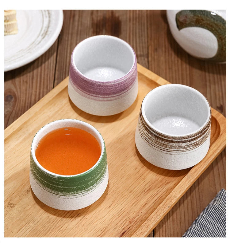 Tazas de café vintage de cerámica estilo japonés | Vajilla elegante