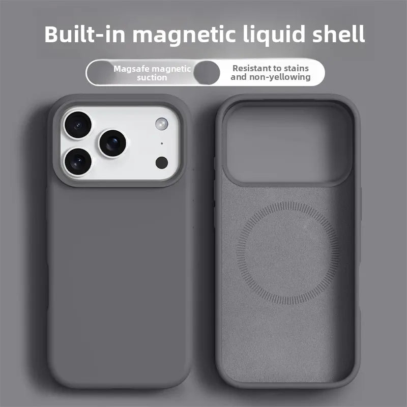 Magnetic Phone Case for iPhone Pro Max | Liquid Silicone Bumper