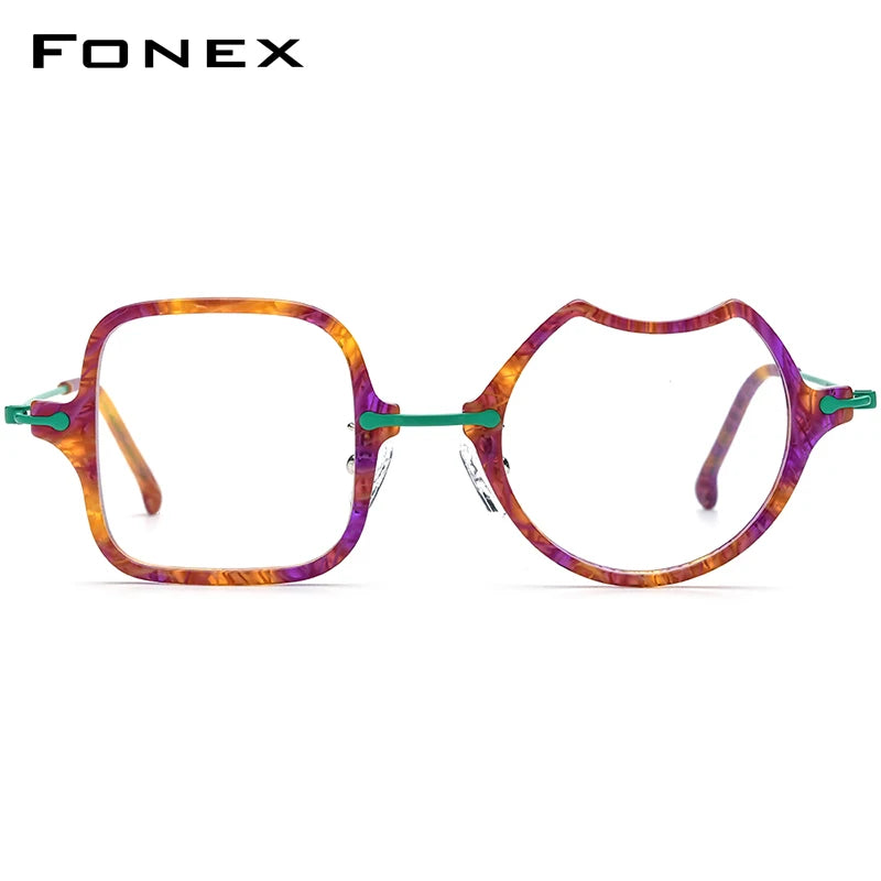 Monturas de gafas unisex cuadradas retro de titanio | Elegantes y duraderas
