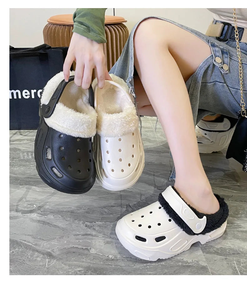 Women's Plush Corduroy Slippers | Cozy Warm Indoor Footwear