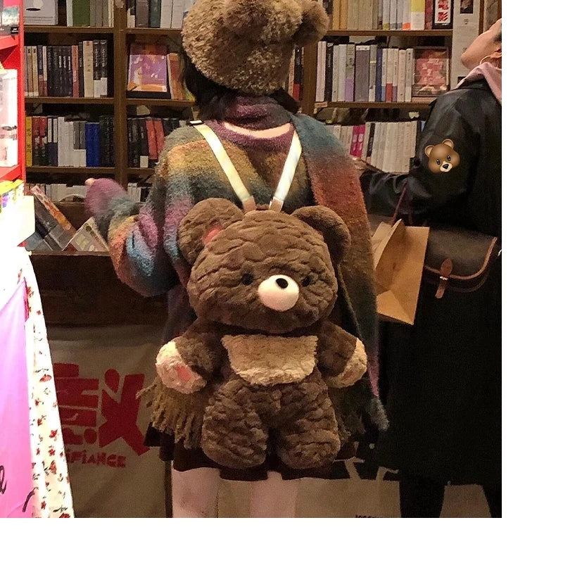 Adorable Bear Shaped Plush Backpack for Women | Cute & Functional