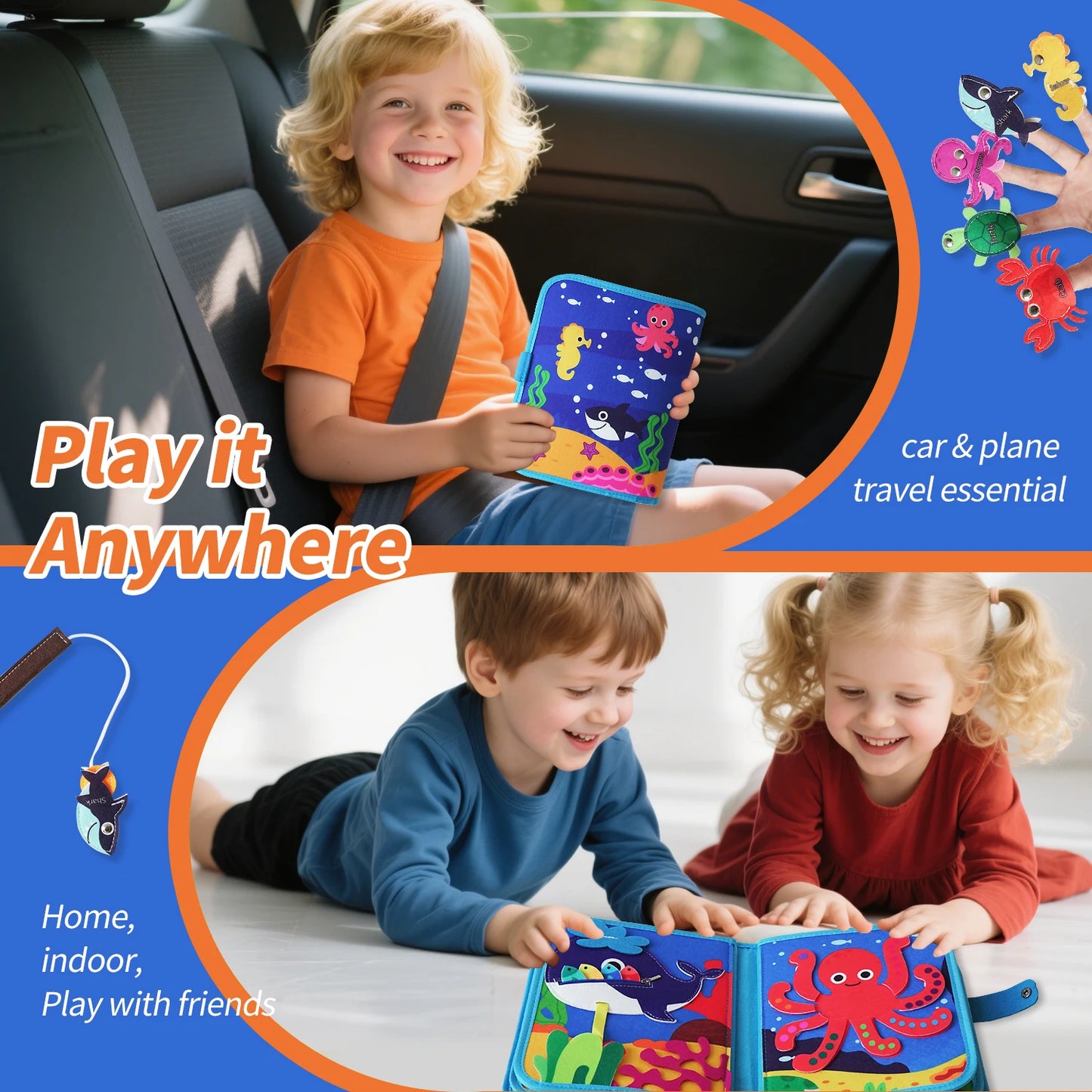 Interactive Montessori Busy Board | Engaging Travel Toy for Toddlers