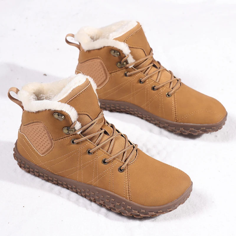 Winter Snow Boots for Men Women Warm Fur Lined Ankle Trekking Shoes Anti Slip Outdoor Boots