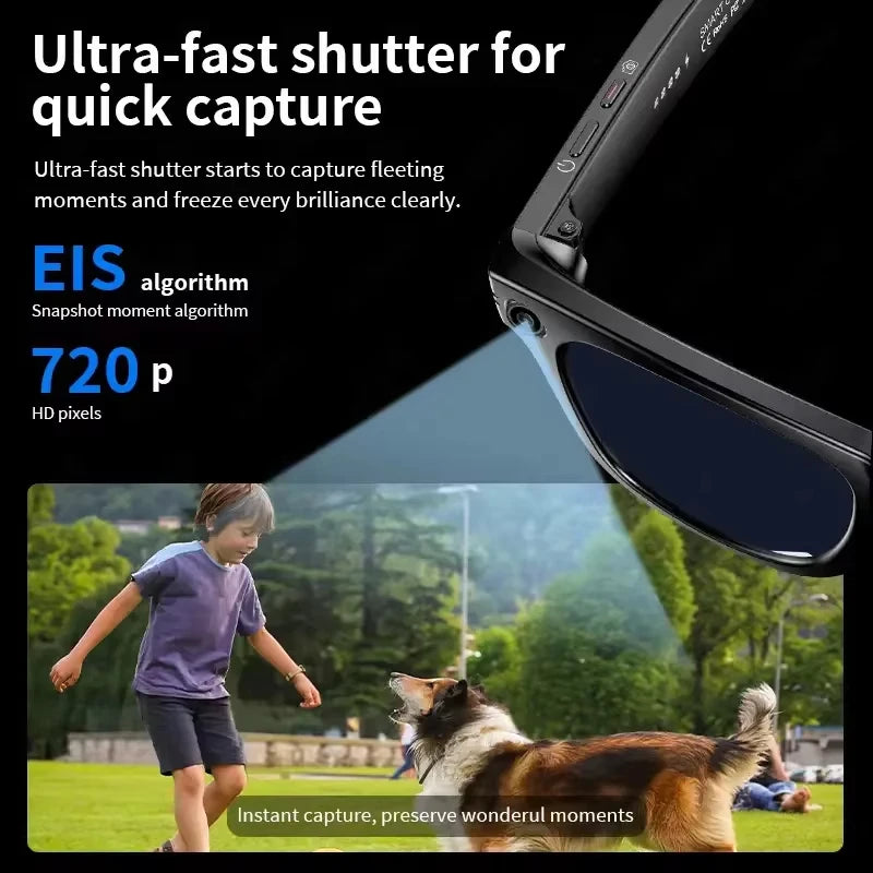 AI Smart Glasses with 8MP Camera & Bluetooth Features