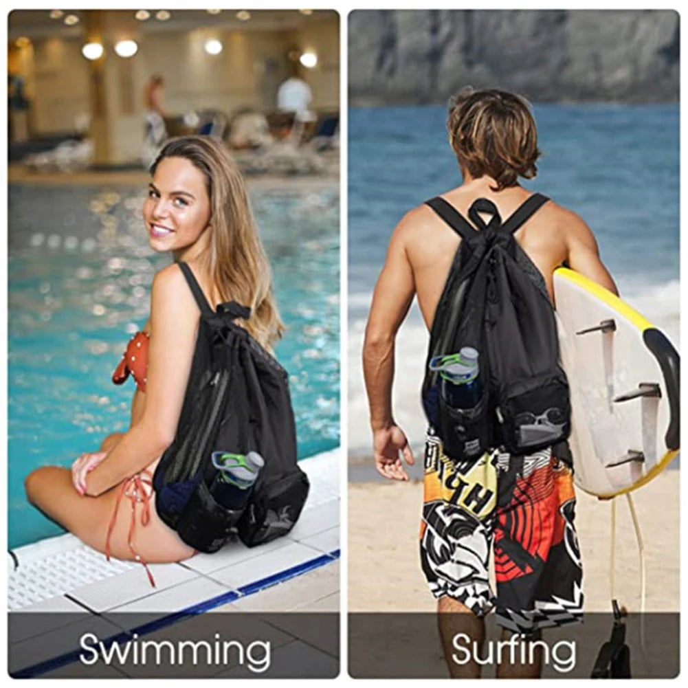 Lightweight Basketball Drawstring Backpack with Wet Pocket
