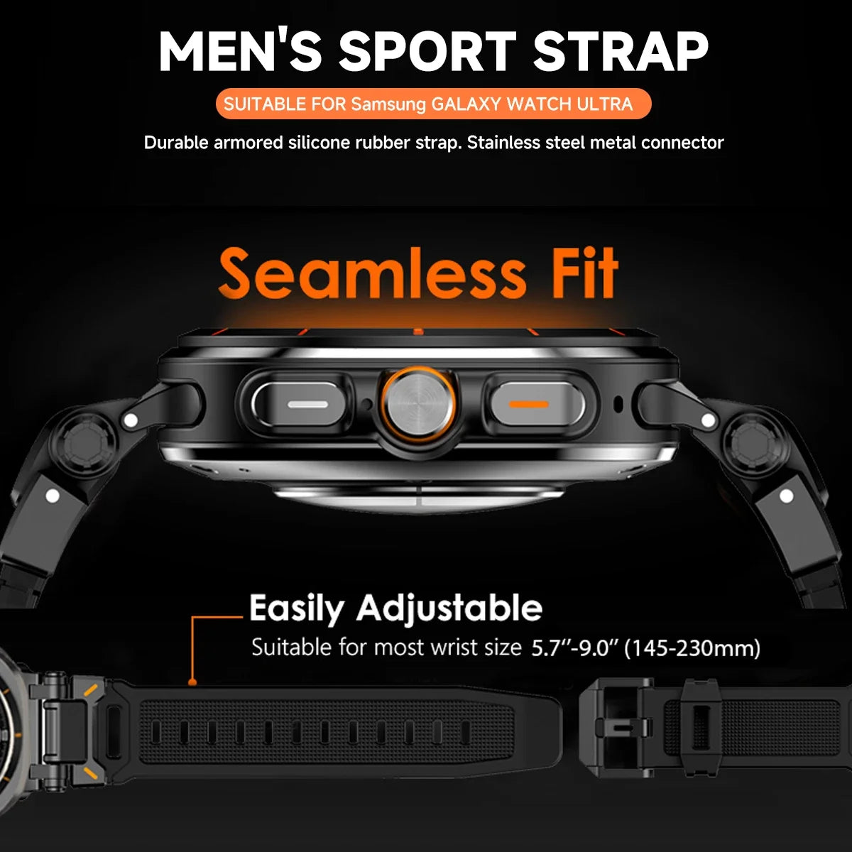 Sport Fluororubber Strap for Galaxy Watch Ultra 47mm | Durable & Stylish