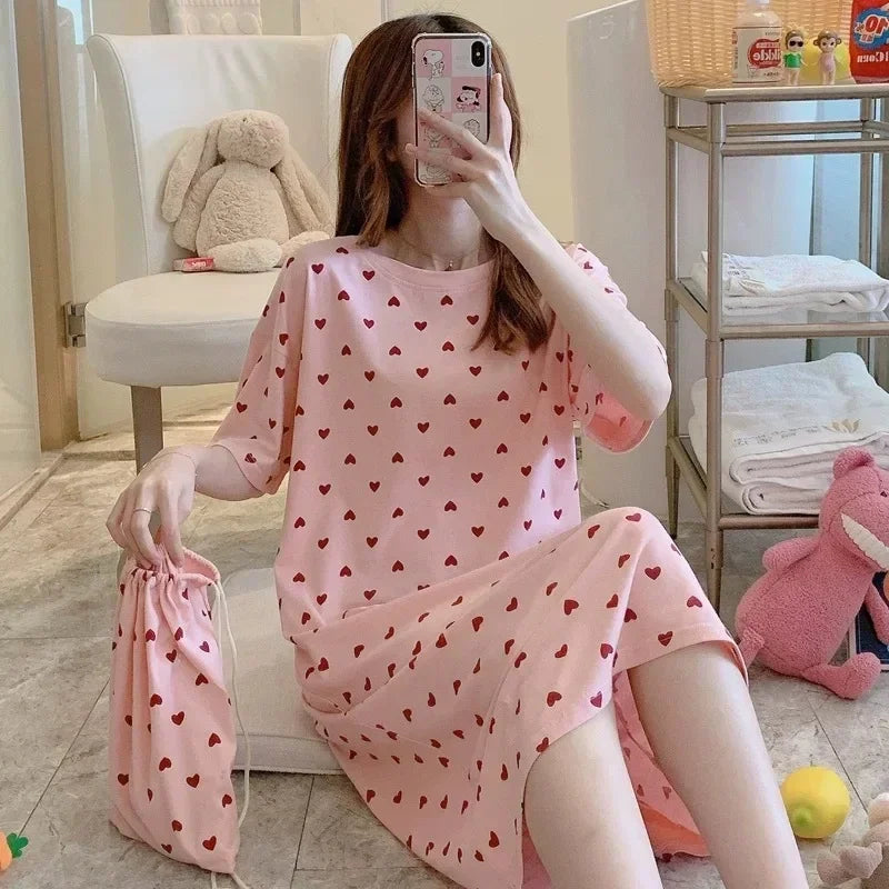 Cute Women's Short Sleeve Nightgown | Plus Size Sleepwear