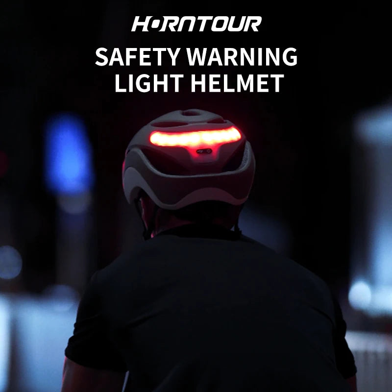Ultralight Road Bicycle Helmet with LED Lights & Magnetic Goggles