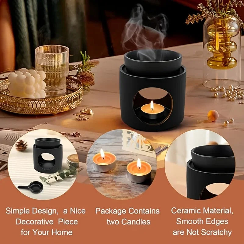 3-in-1 Ceramic Aromatherapy Candleholder | Home & Office Decor