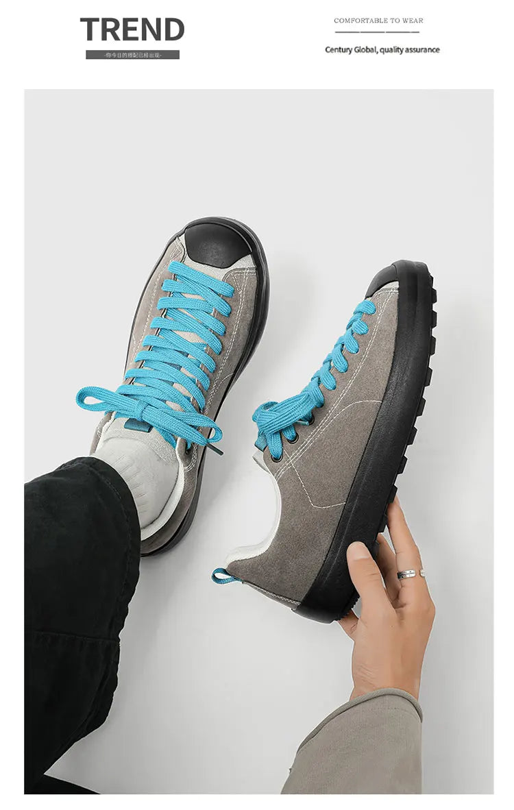 Men's Casual Suede Sneakers | Non-Slip Platform Walking Shoes