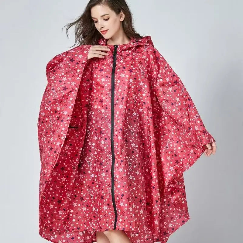Lightweight Leopard Raincoat for Women | Waterproof Windproof Cloak