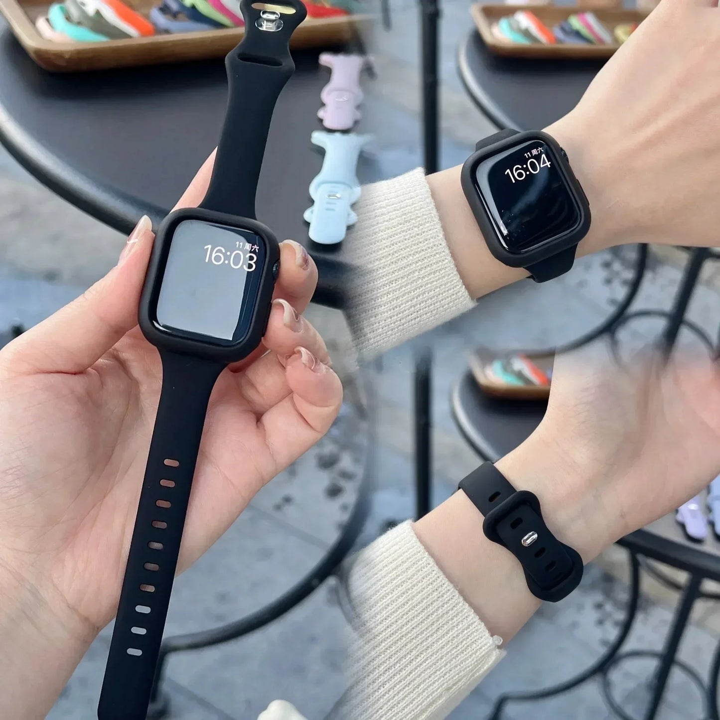 Premium Silicone Strap & Case for Sport Watches | Universal Fit