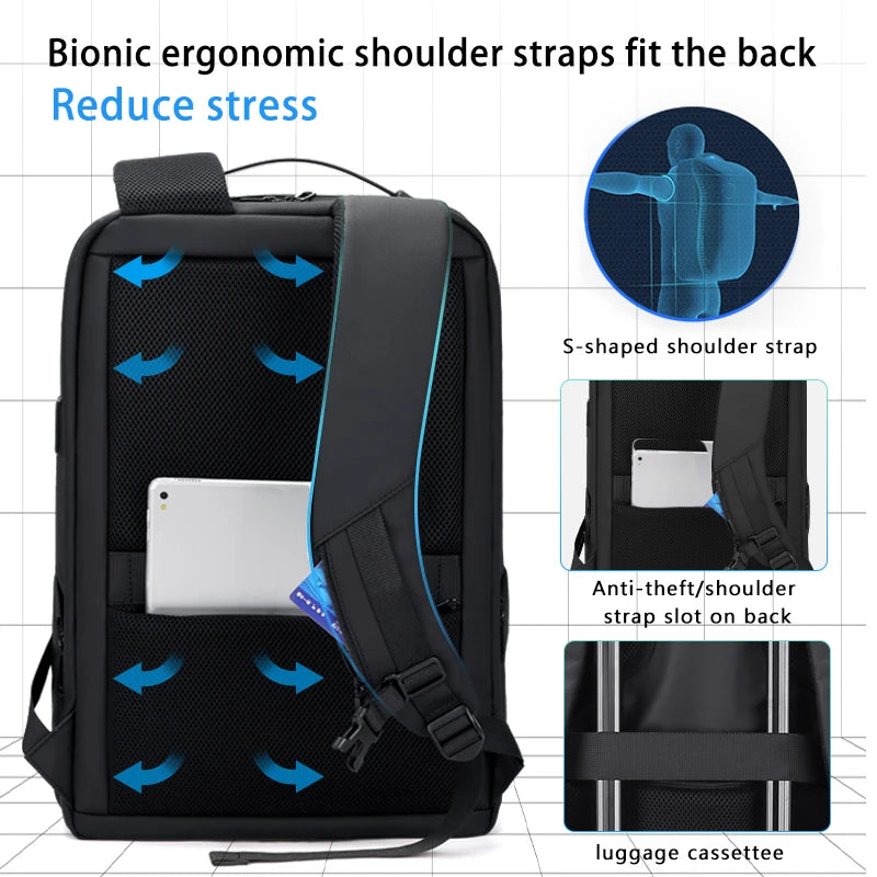 Large Capacity Waterproof Travel Bag for 15.6-inch Laptops