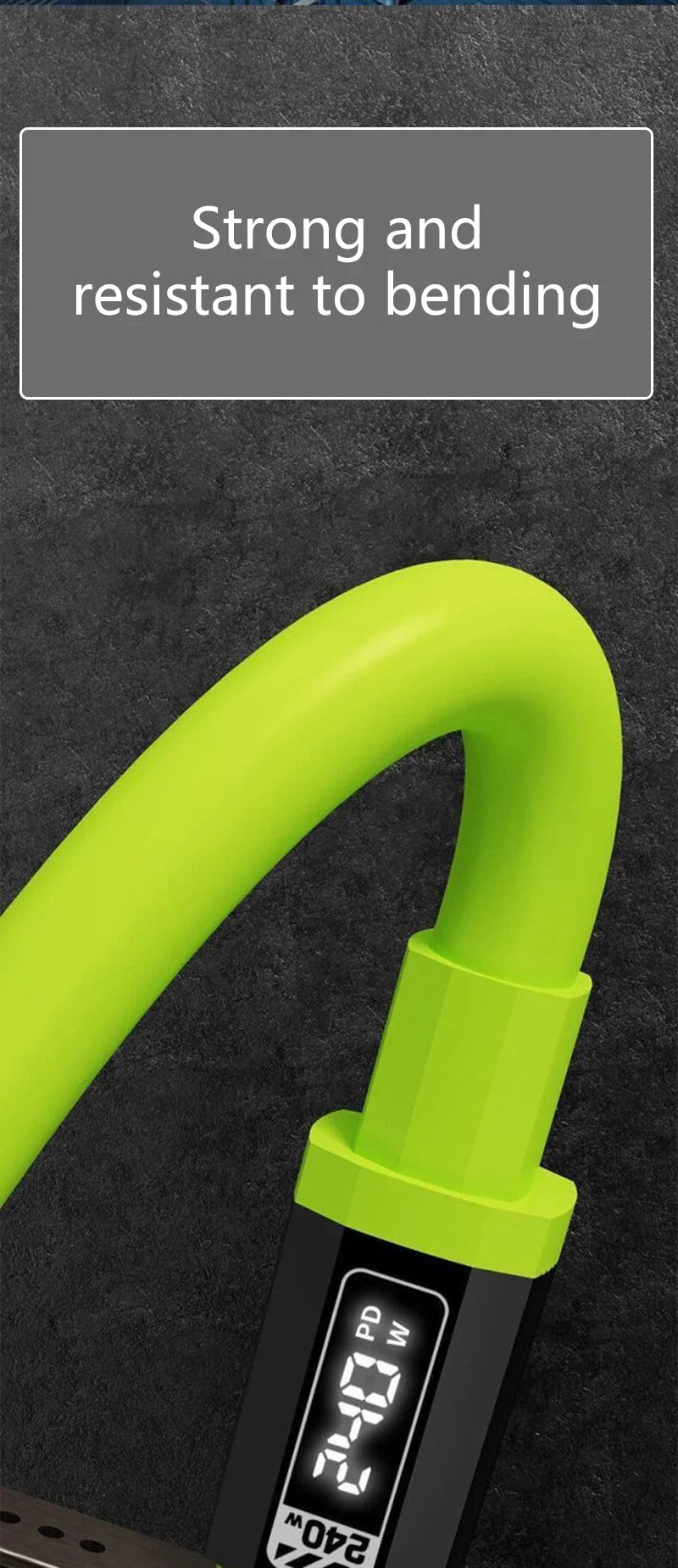 240W Super Fast Charging Type C to Type C Silicone Cable