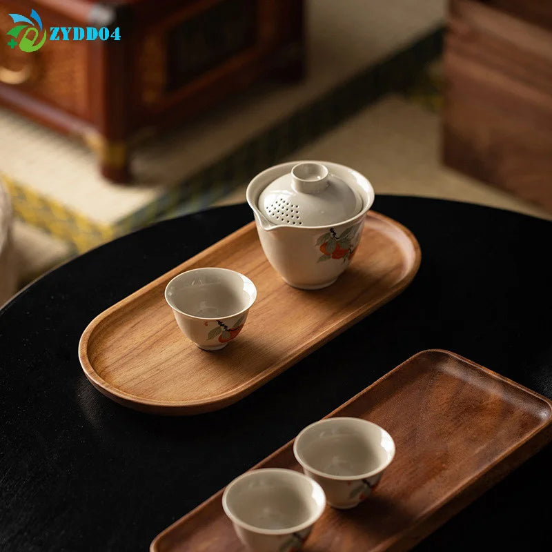 Eco-Friendly Wooden Dessert Plates | Elegant Serving Trays
