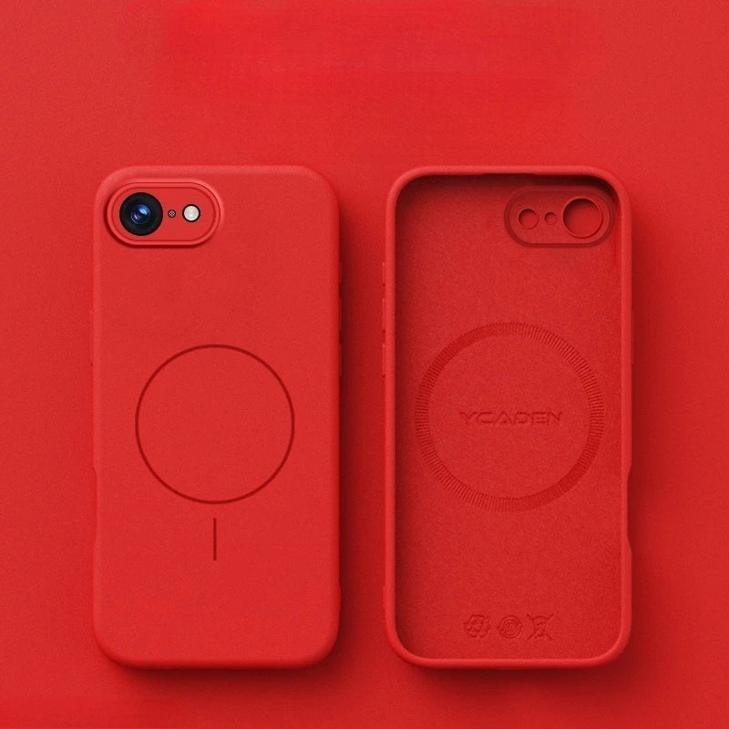 Liquid Soft Silicone MagSafe Magnetic Case for iPhone Models