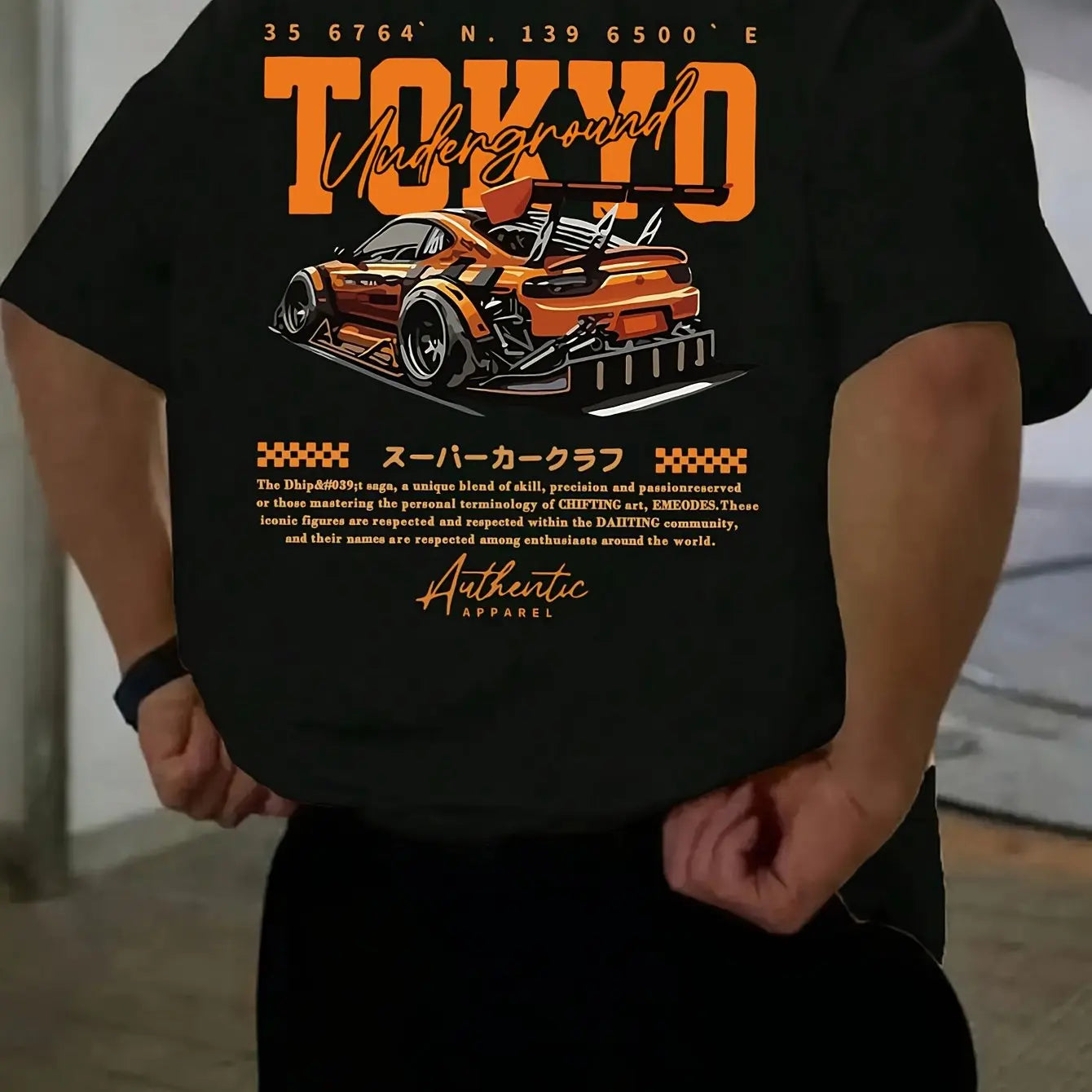 Men's Cotton Casual T-Shirt | Stylish Japanese Tokyo Design