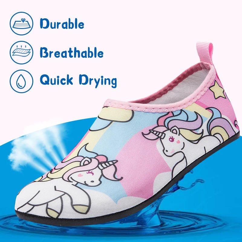 Kids Quick-Drying Aqua Beach Shoes | Lightweight Swim Footwear