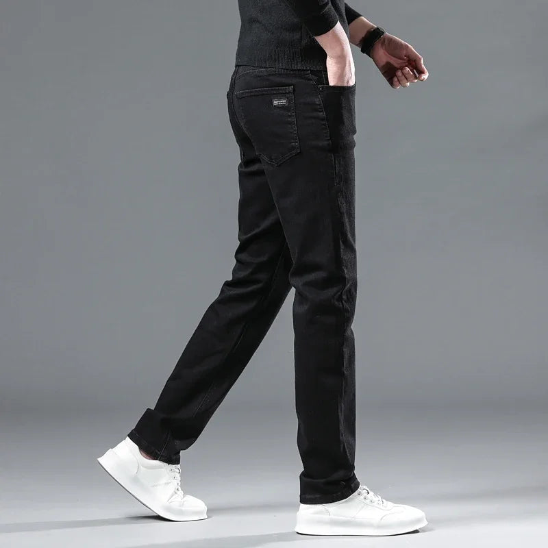 Men's Winter Velvet Pants | Warm Fleece-Lined Denim Jeans