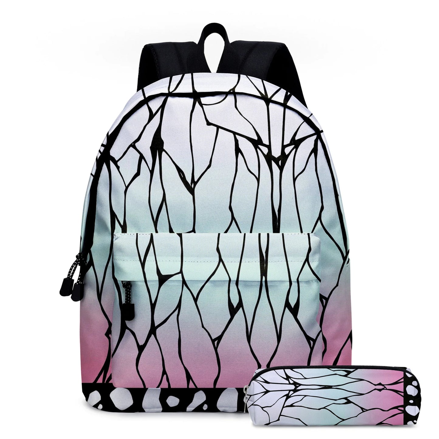 Anime Demon Slayer Backpack Set | Stylish Schoolbag & Pen Bag