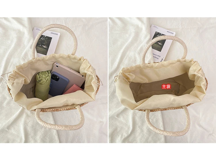 Casual Sweet Tote Bags | Perfect Straw Embroidery Shoulder Bag