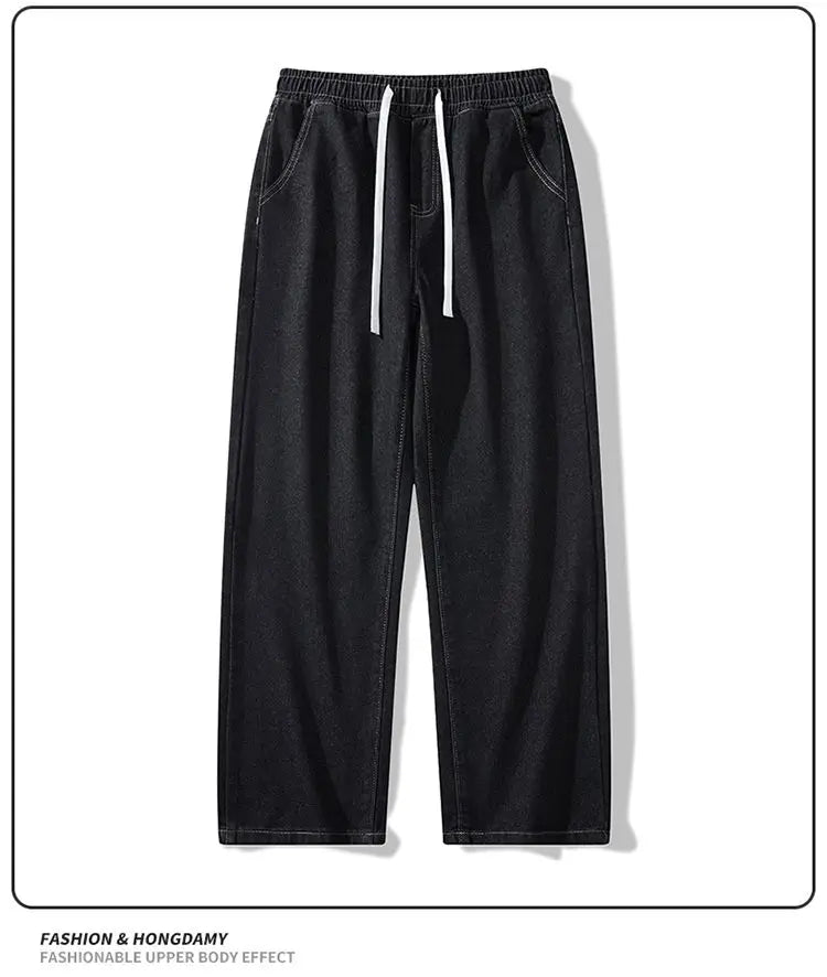 Trendy High Street Wide Leg Jeans | Comfortable Men's Denim Pants