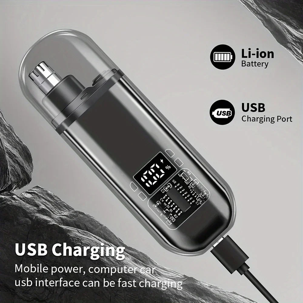 USB Rechargeable Nose & Ear Hair Trimmer | Precision Grooming Tool