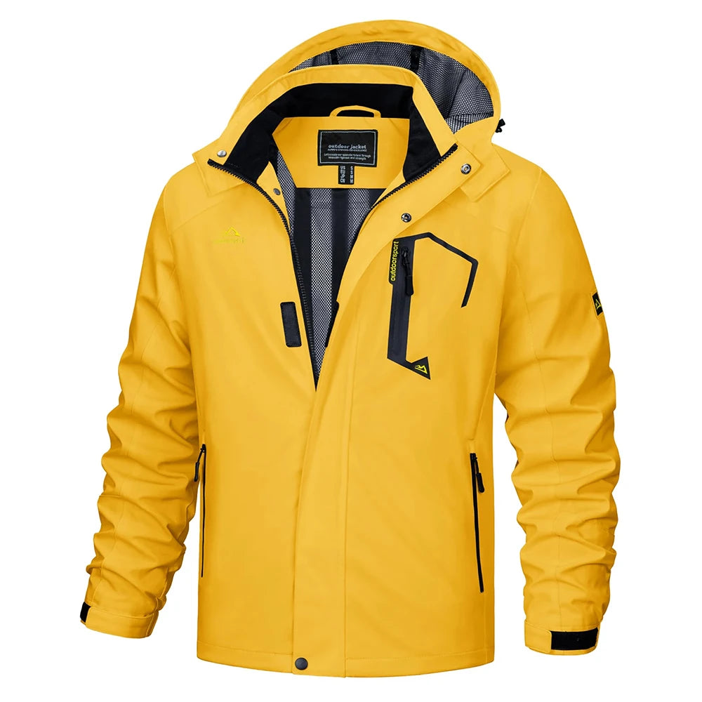 Chaqueta Impermeable Ligera para Hombre | Cortavientos Versátil para Exteriores
