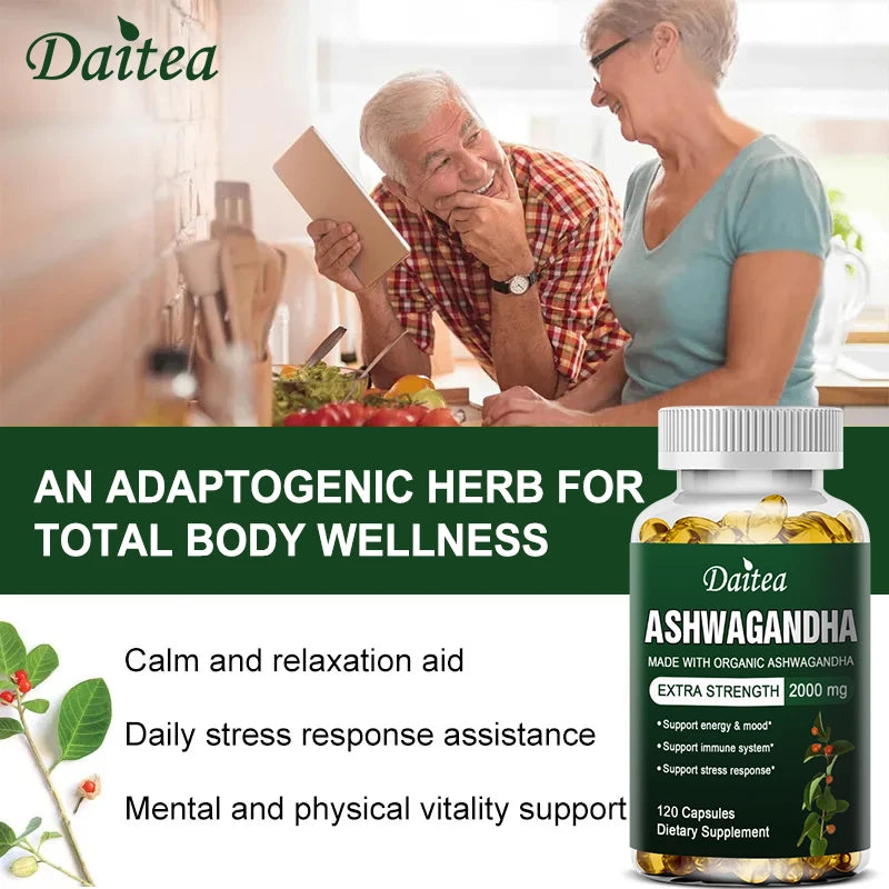Organic Ashwagandha Extract Capsules for Mood & Energy Support